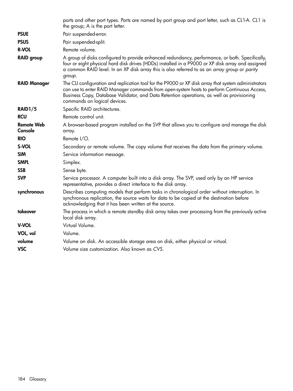 HP XP P9500 Storage User Manual | Page 184 / 187