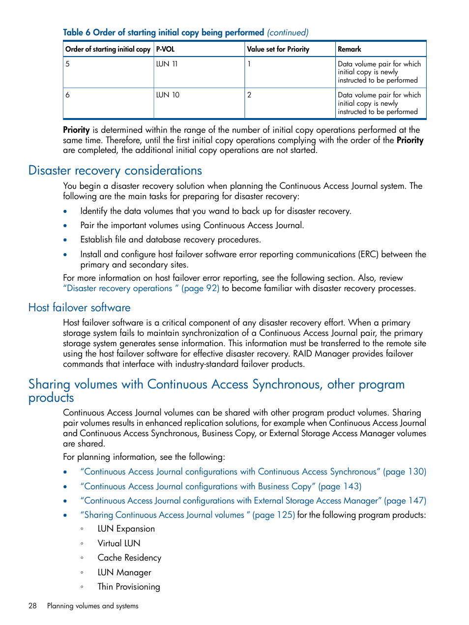 Disaster recovery considerations, Host failover software | HP XP P9500 Storage User Manual | Page 28 / 187