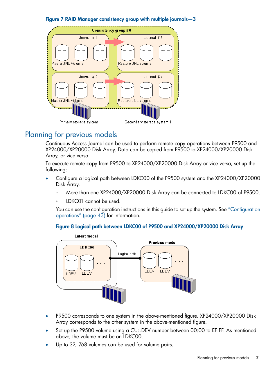 Planning for previous models | HP XP P9500 Storage User Manual | Page 31 / 187