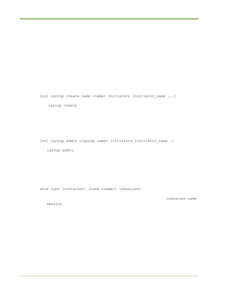 Managing initiator groups, Managing luns | HP VMA-series Memory Arrays User Manual | Page 122 / 265