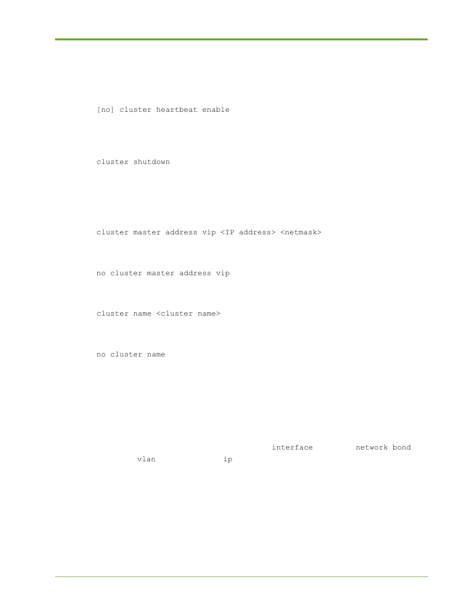 Network configuration commands | HP VMA-series Memory Arrays User Manual | Page 181 / 265