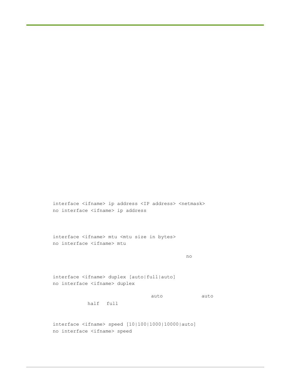 Network interface commands, Network, Interface commands | HP VMA-series Memory Arrays User Manual | Page 182 / 265