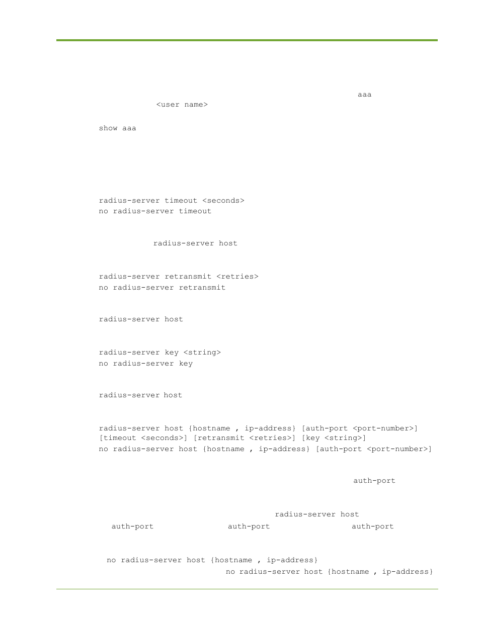 Radius configuration | HP VMA-series Memory Arrays User Manual | Page 193 / 265