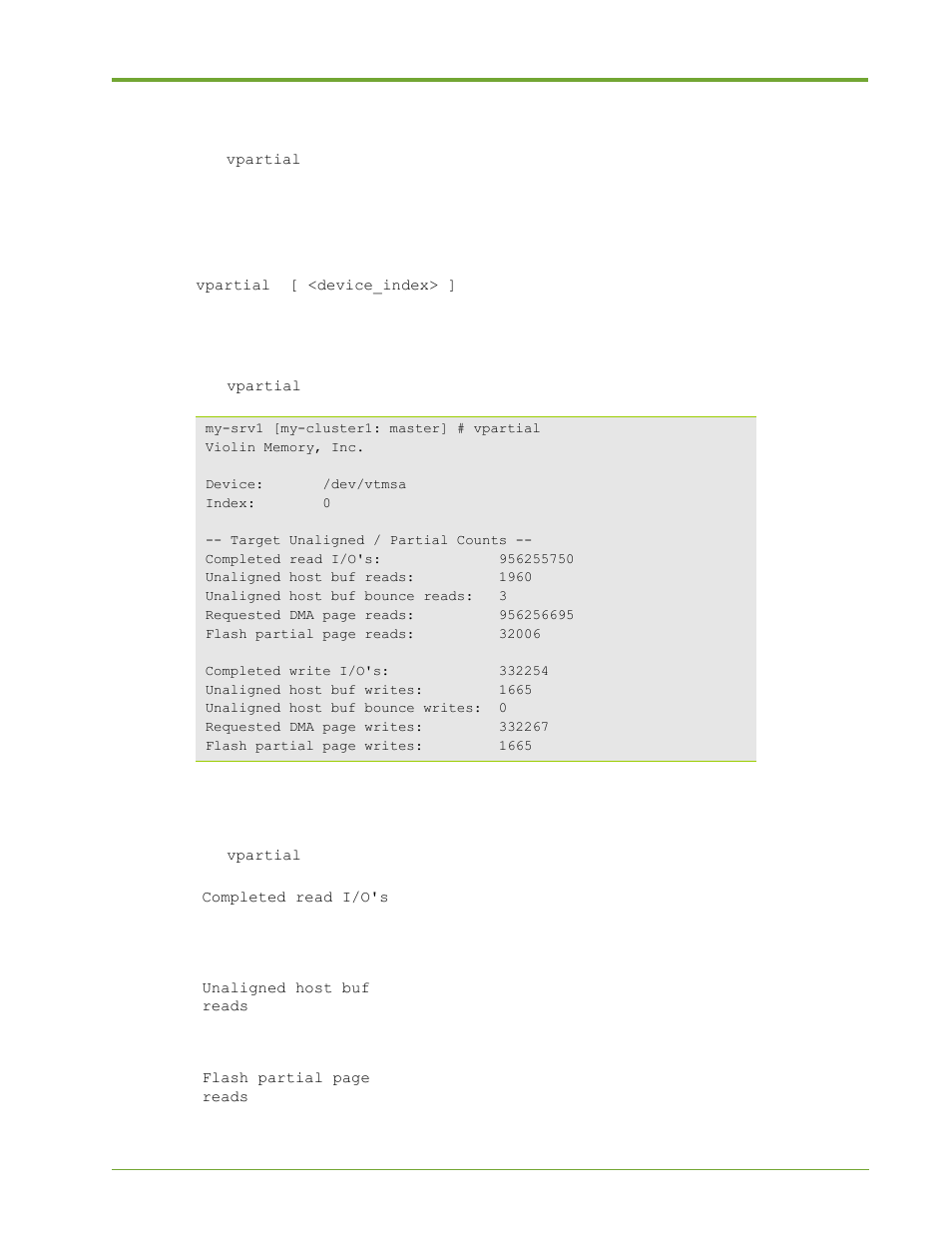 Vpartial | HP VMA-series Memory Arrays User Manual | Page 221 / 265