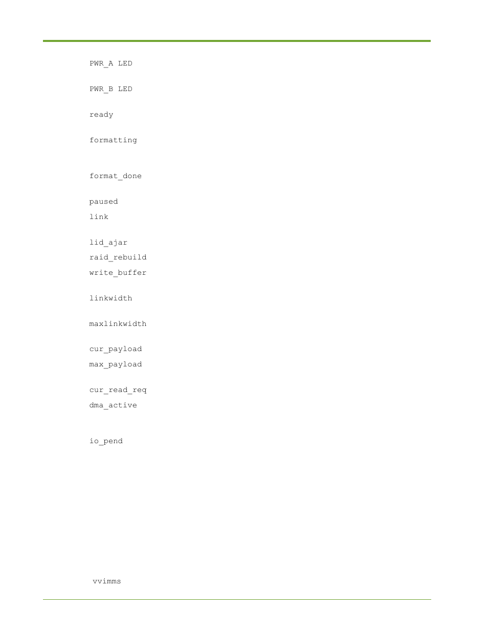 Vvimms | HP VMA-series Memory Arrays User Manual | Page 226 / 265