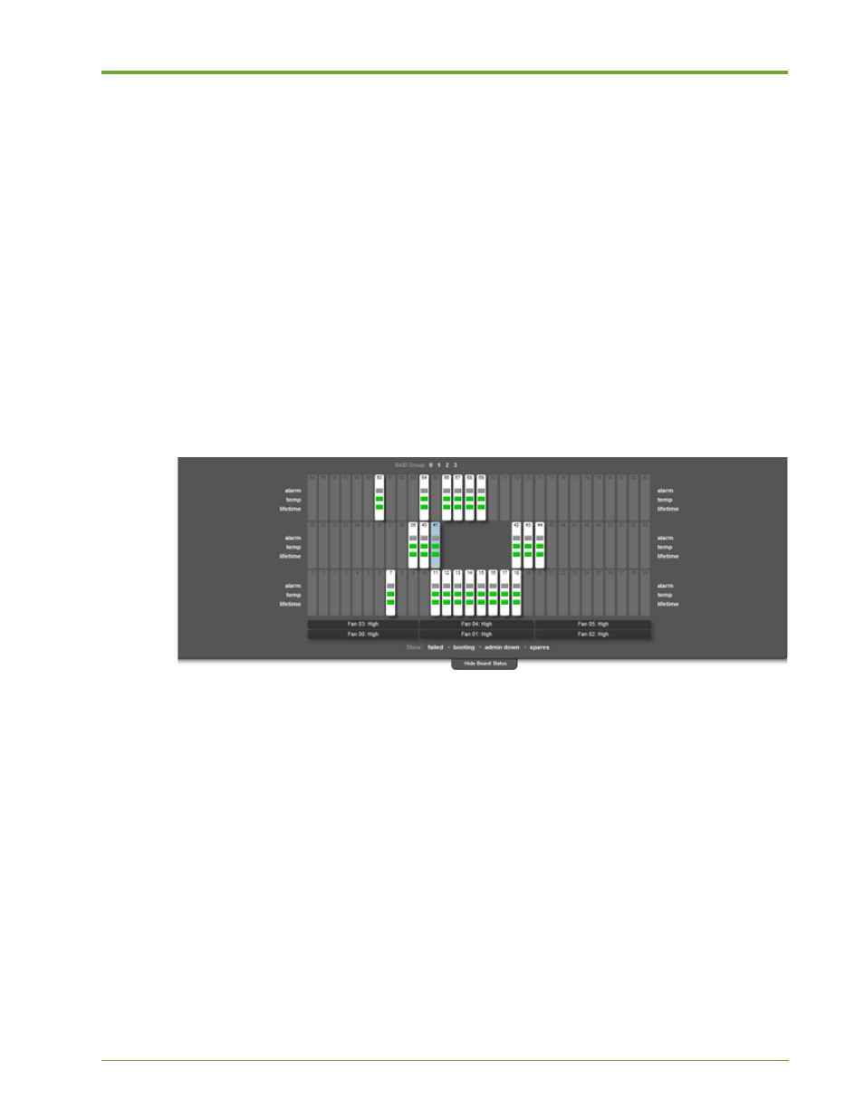 Viewing vimm status, Viewing vimms by raid group or category | HP VMA-series Memory Arrays User Manual | Page 37 / 265