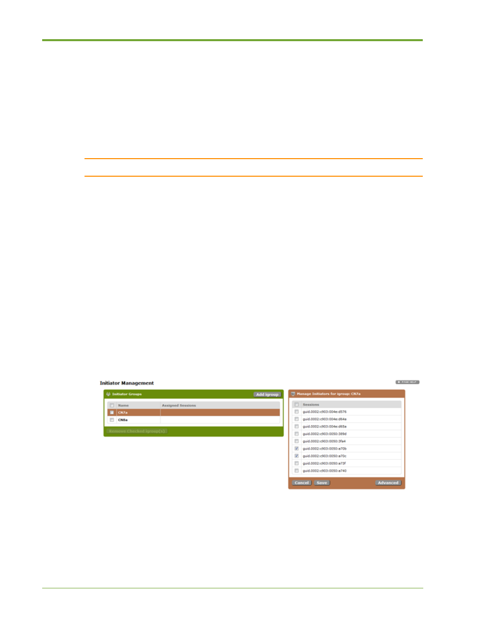 Adding or deleting initiators from a group | HP VMA-series Memory Arrays User Manual | Page 52 / 265