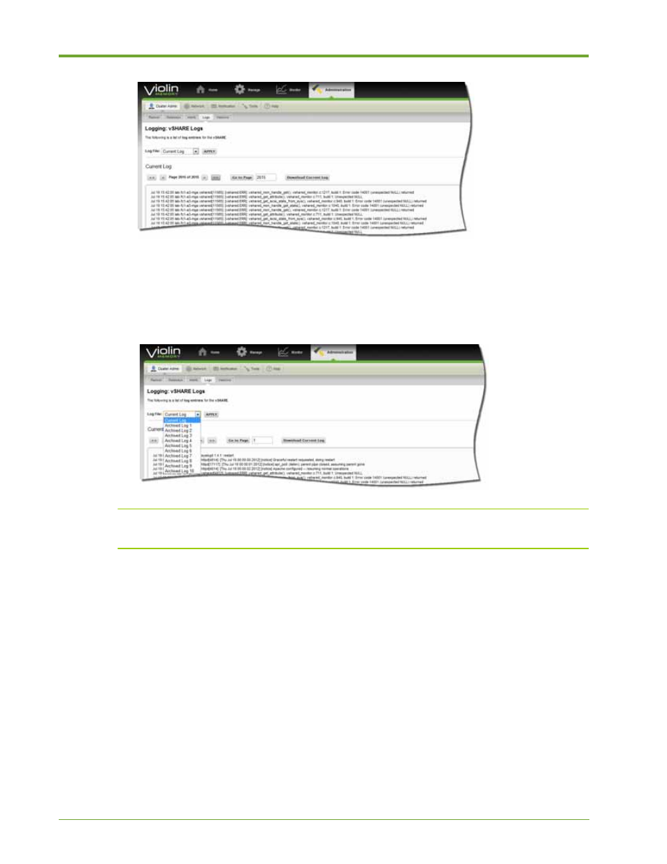 Viewing node versions | HP VMA-series Memory Arrays User Manual | Page 68 / 265