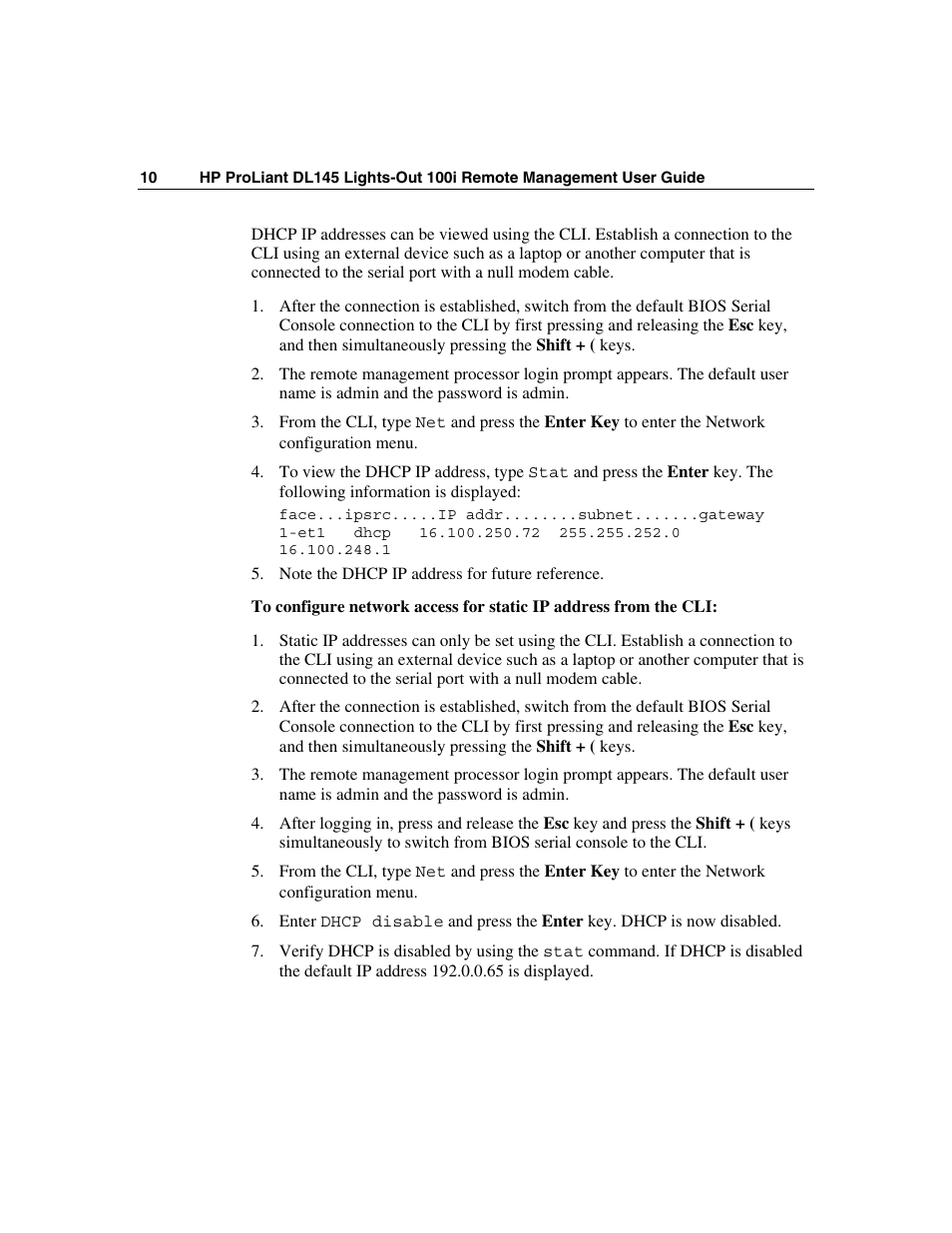 HP Lights-Out 100 Remote Management User Manual | Page 10 / 36