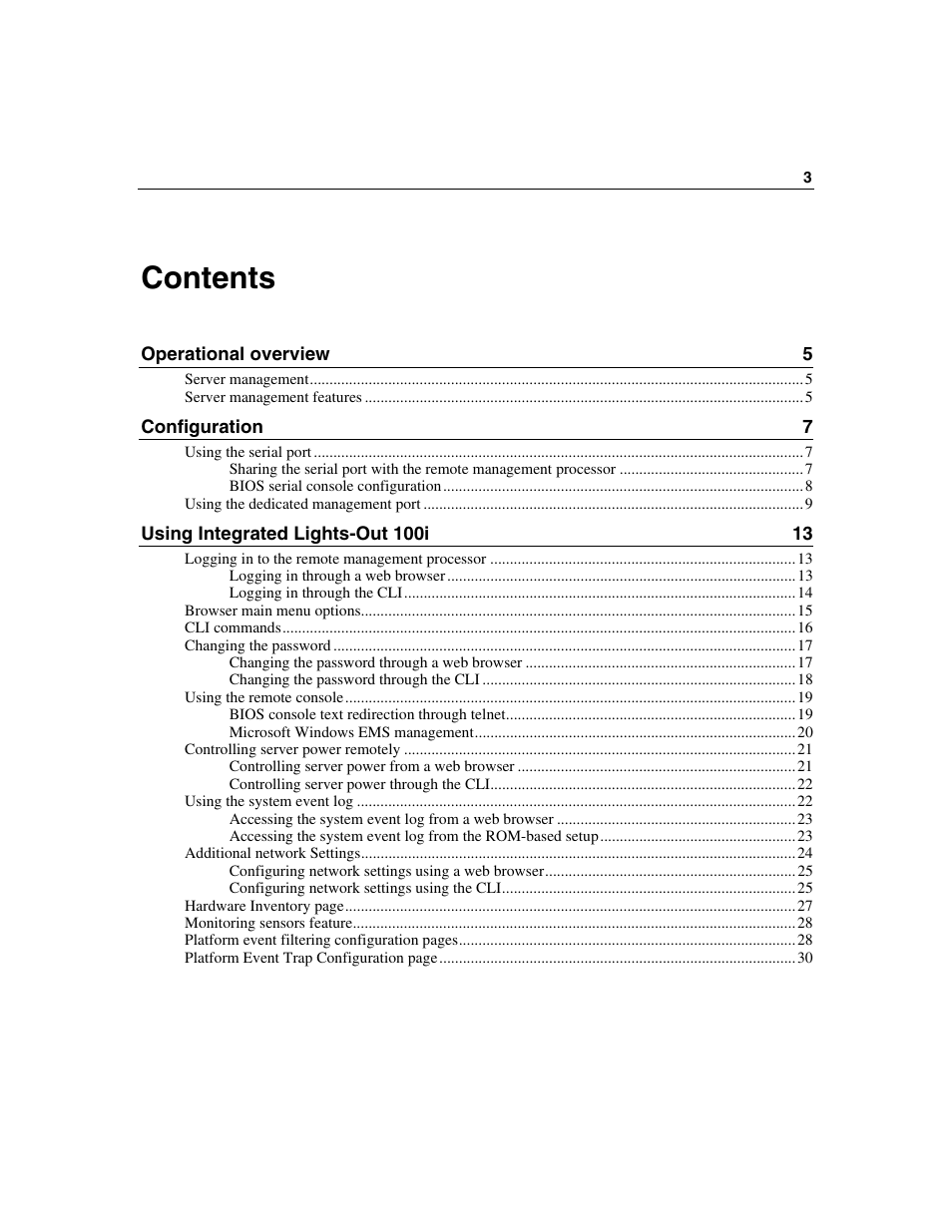 HP Lights-Out 100 Remote Management User Manual | Page 3 / 36