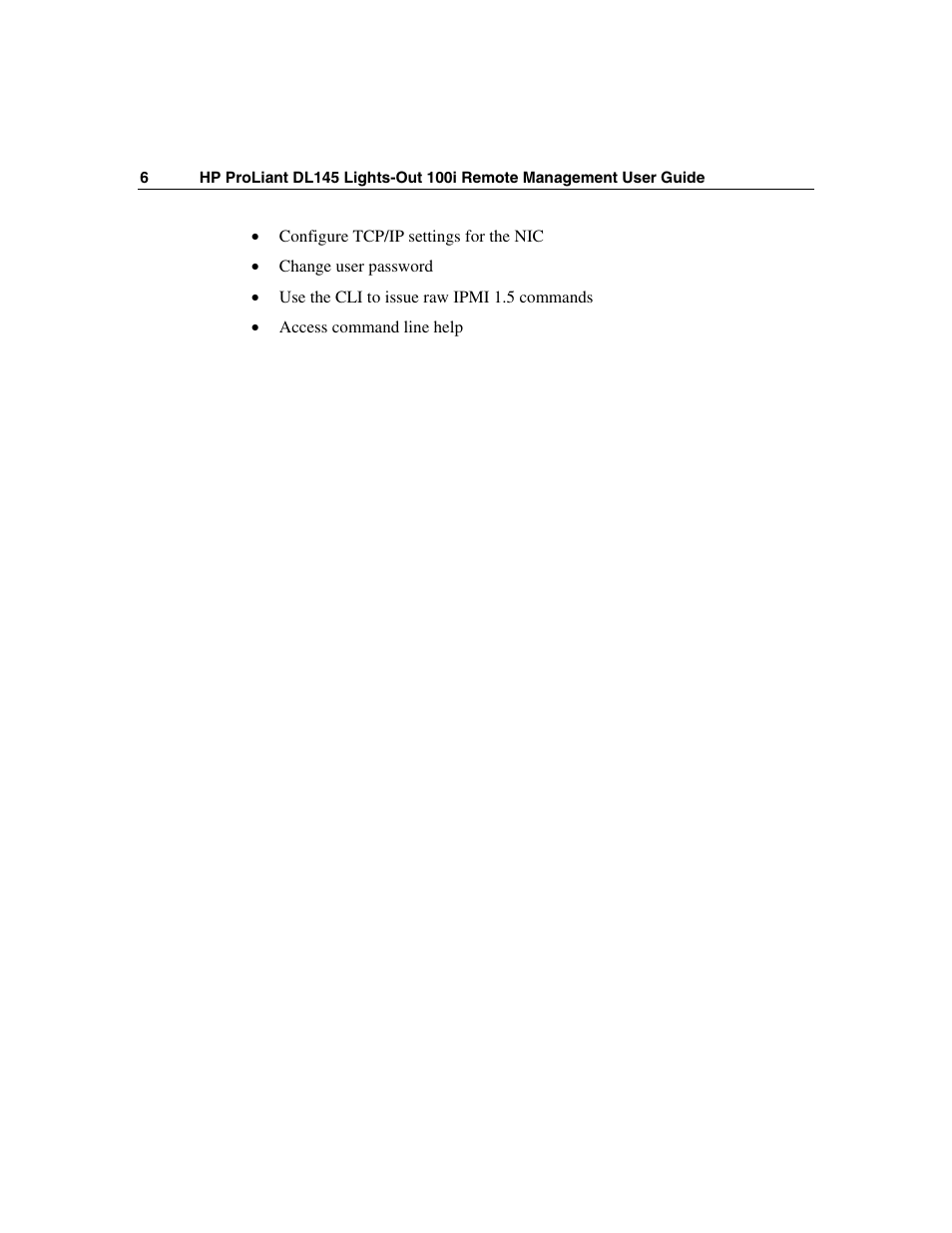HP Lights-Out 100 Remote Management User Manual | Page 6 / 36