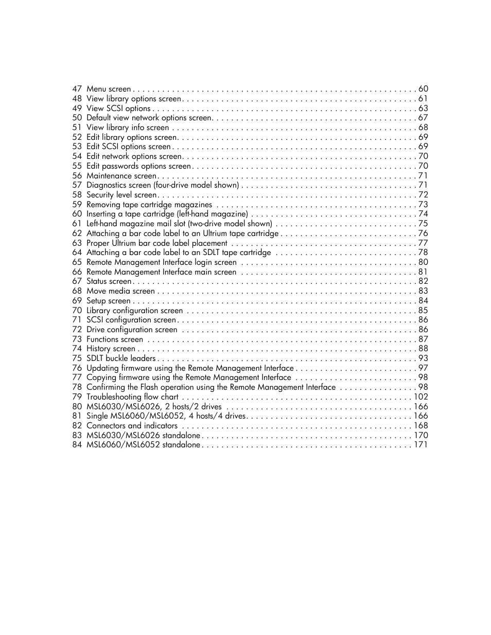 HP StorageWorks MSL6000 Tape Library User Manual | Page 178 / 182
