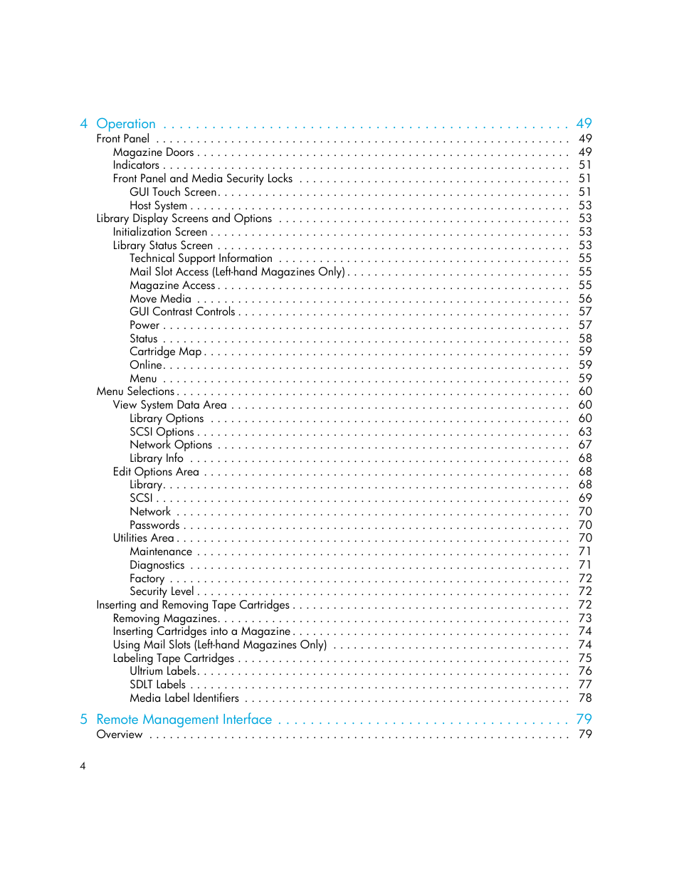 HP StorageWorks MSL6000 Tape Library User Manual | Page 4 / 182