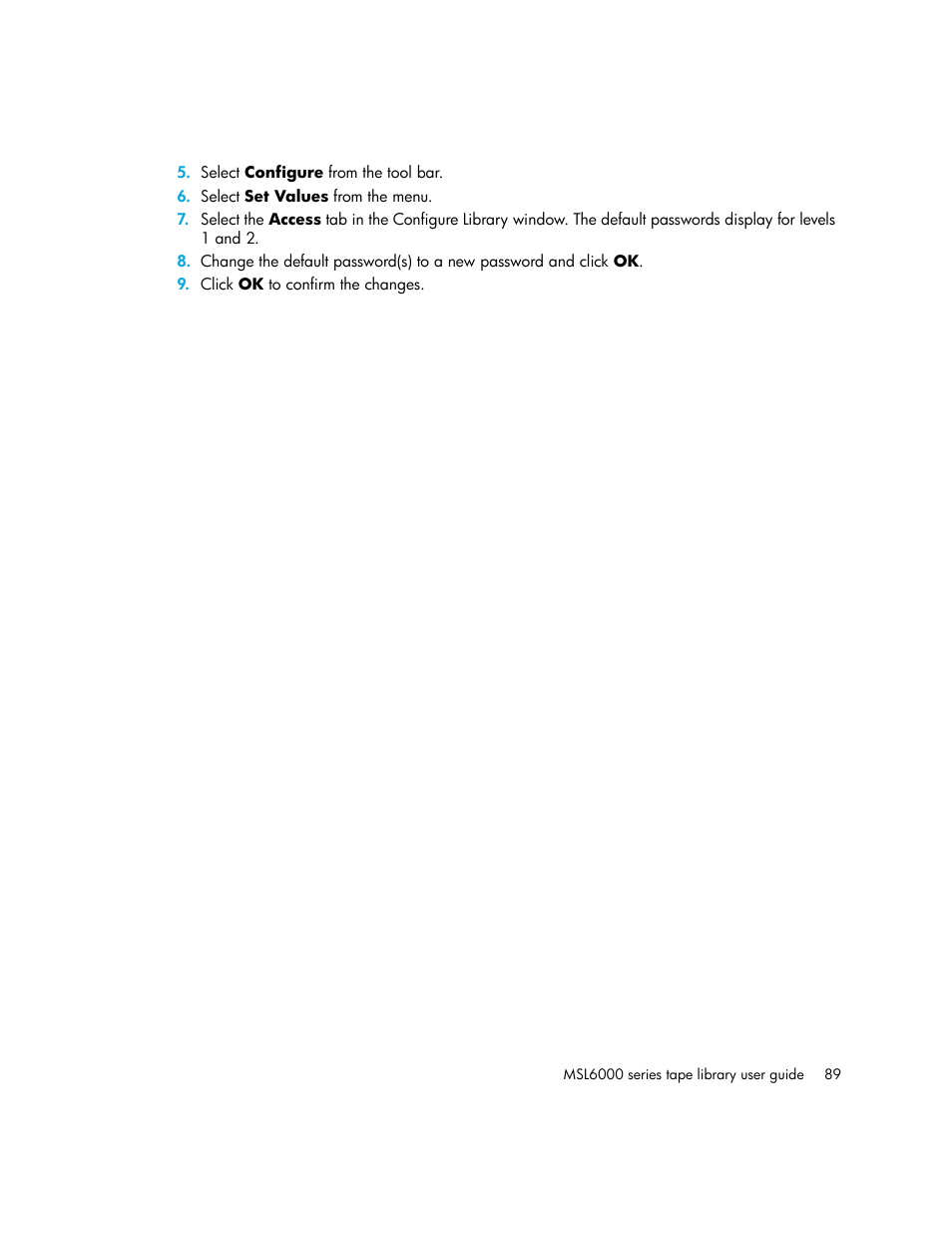 HP StorageWorks MSL6000 Tape Library User Manual | Page 89 / 182