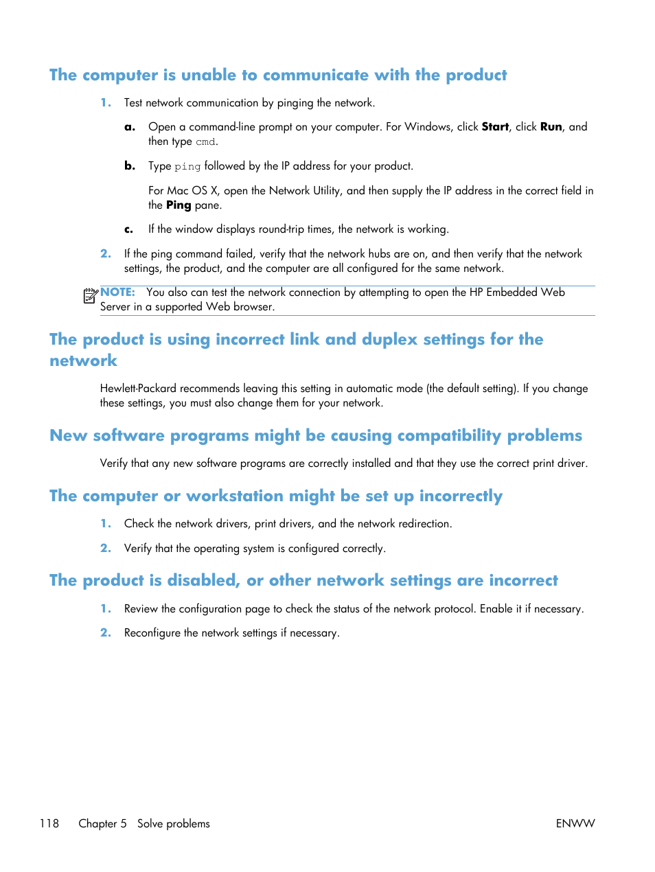 HP LaserJet Pro 400 Printer M401 series User Manual | Page 130 / 148