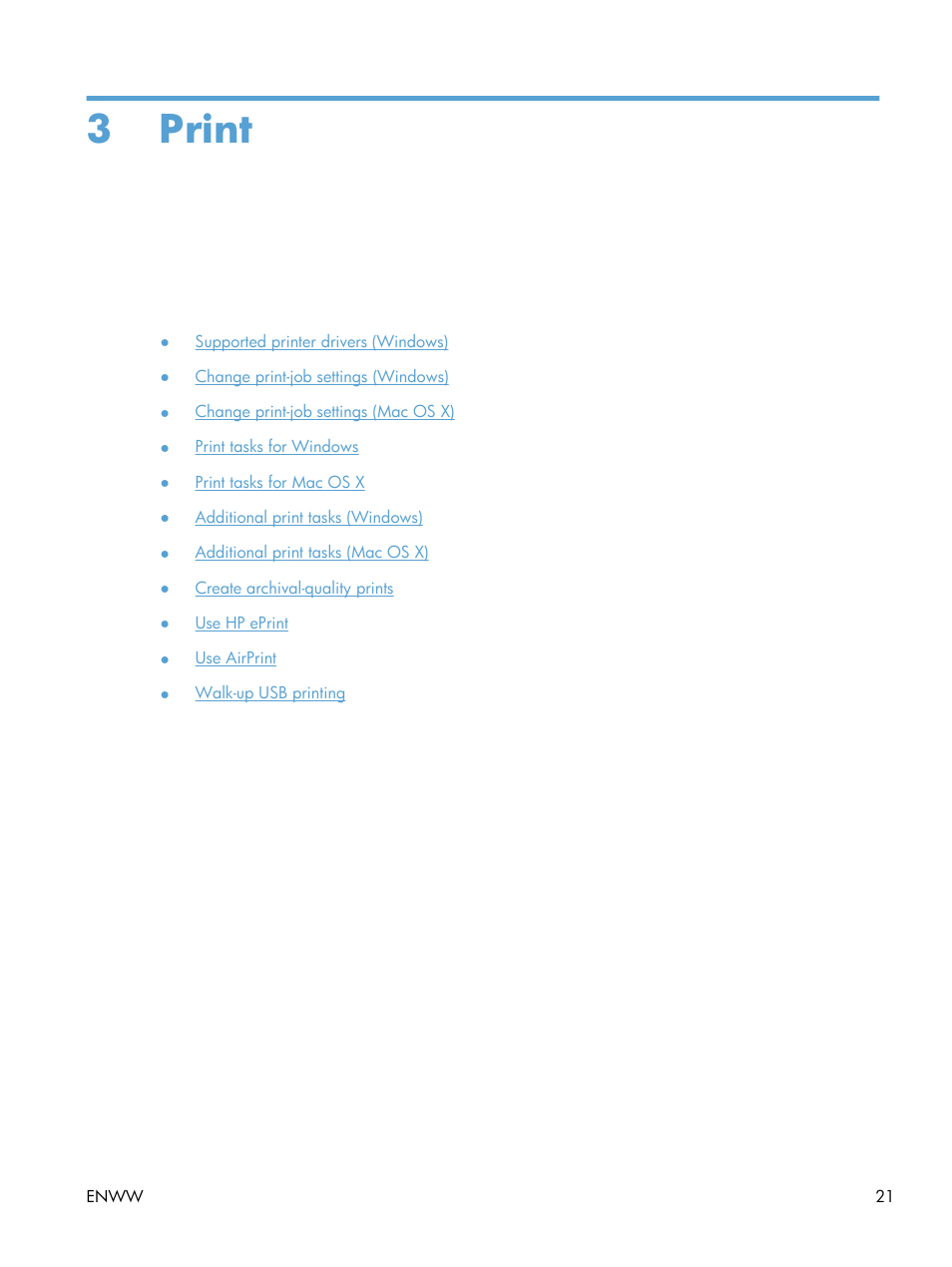 Print, 3 print | HP LaserJet Pro 400 Printer M401 series User Manual | Page 33 / 148