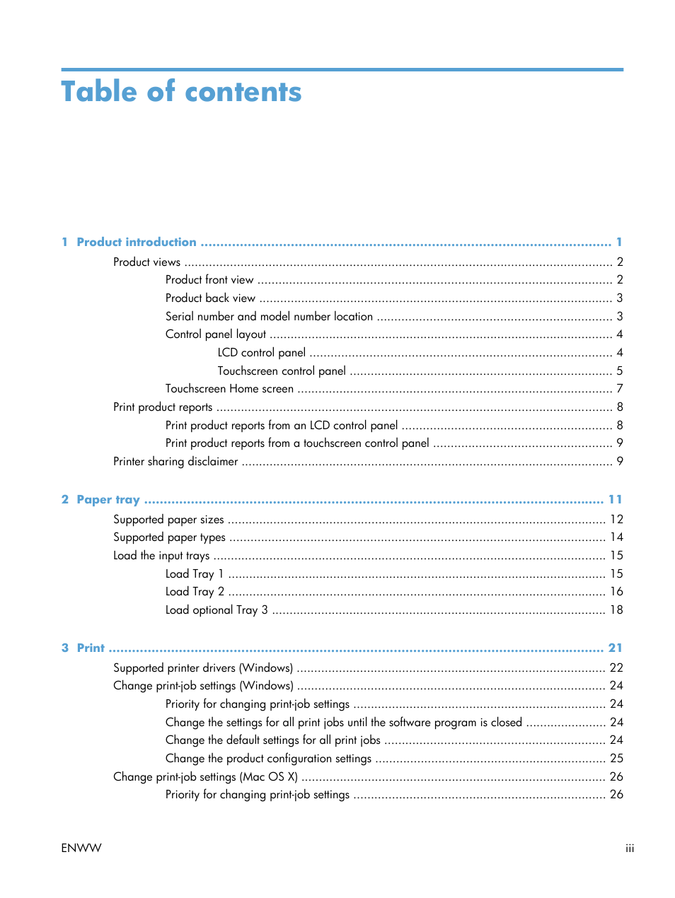 HP LaserJet Pro 400 Printer M401 series User Manual | Page 5 / 148