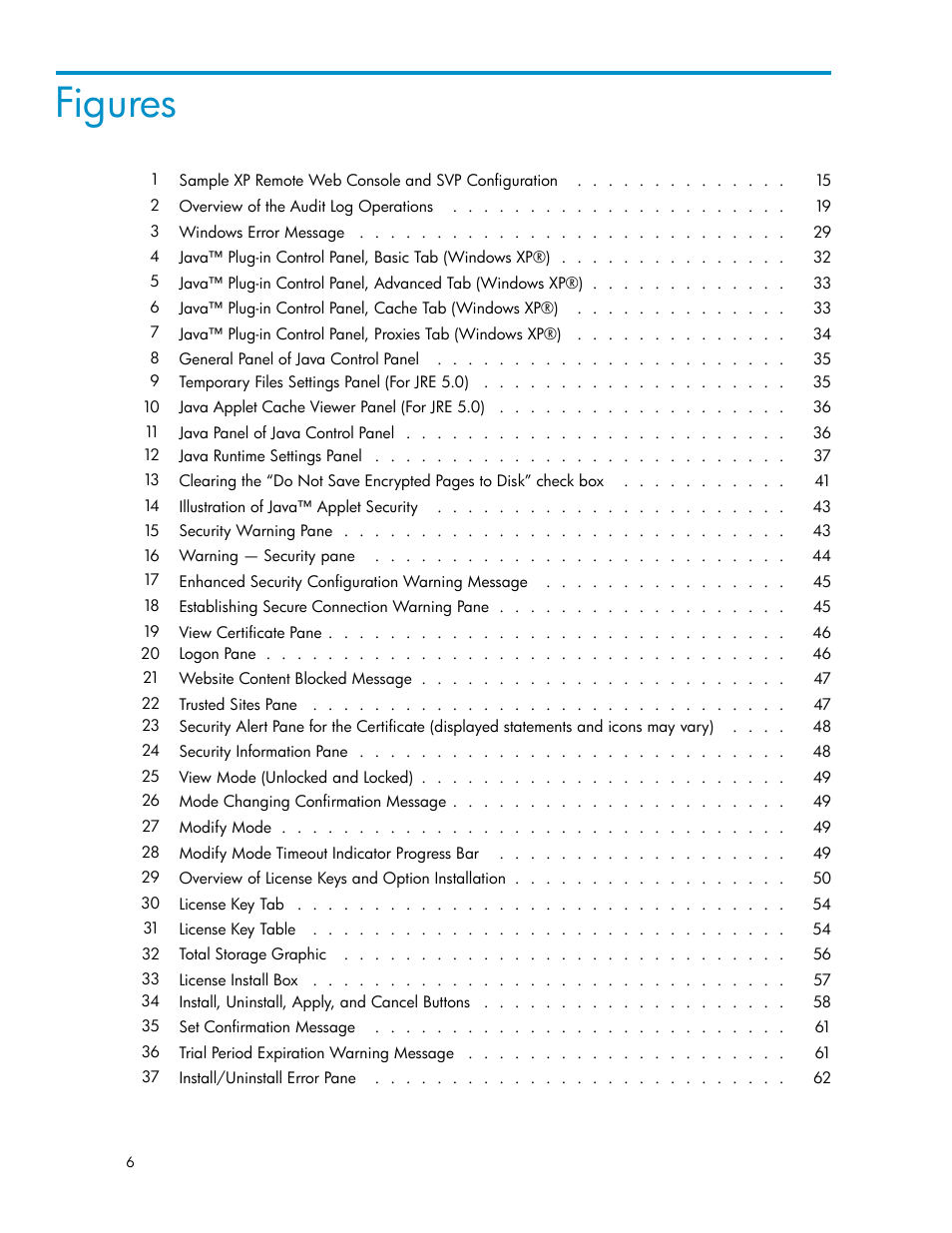 Figures | HP StorageWorks XP10000 Disk Array User Manual | Page 6 / 178