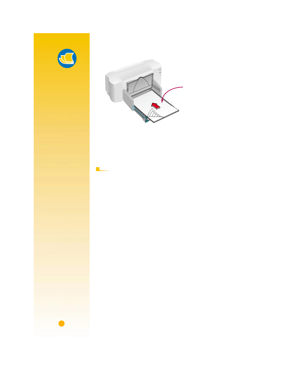 3 remove all paper from the in drawer and insert u, 4 slide the green paper adjusters in to fit snugly, 5 push the in drawer back in and flip the out tray | 6 print the labels, Paper pointers | HP Deskjet 720c Printer User Manual | Page 41 / 66