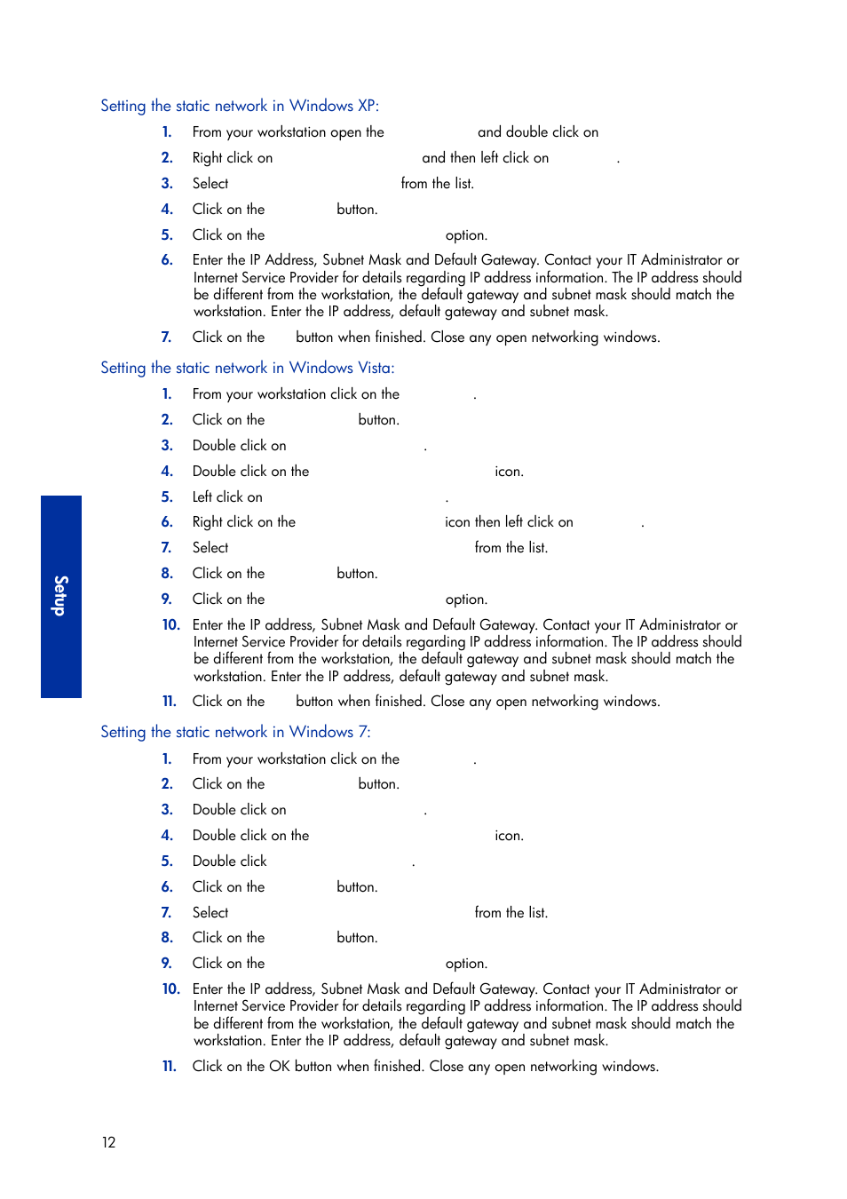 Setup | HP Designjet 3D Printer series User Manual | Page 16 / 75