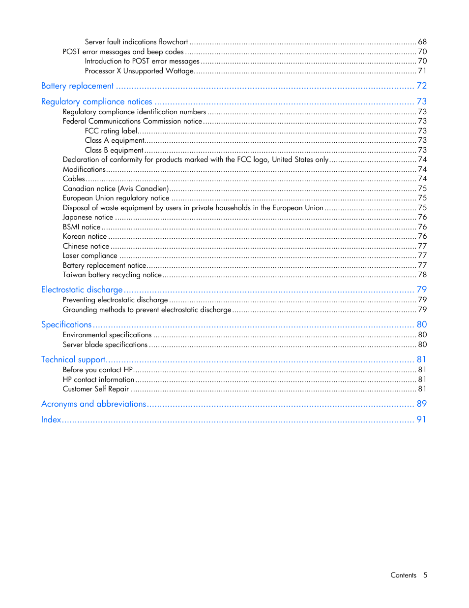 HP ProLiant BL465c G6 Server-Blade User Manual | Page 5 / 93