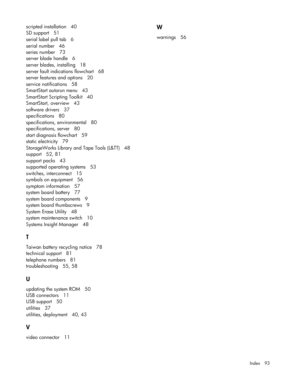 HP ProLiant BL465c G6 Server-Blade User Manual | Page 93 / 93