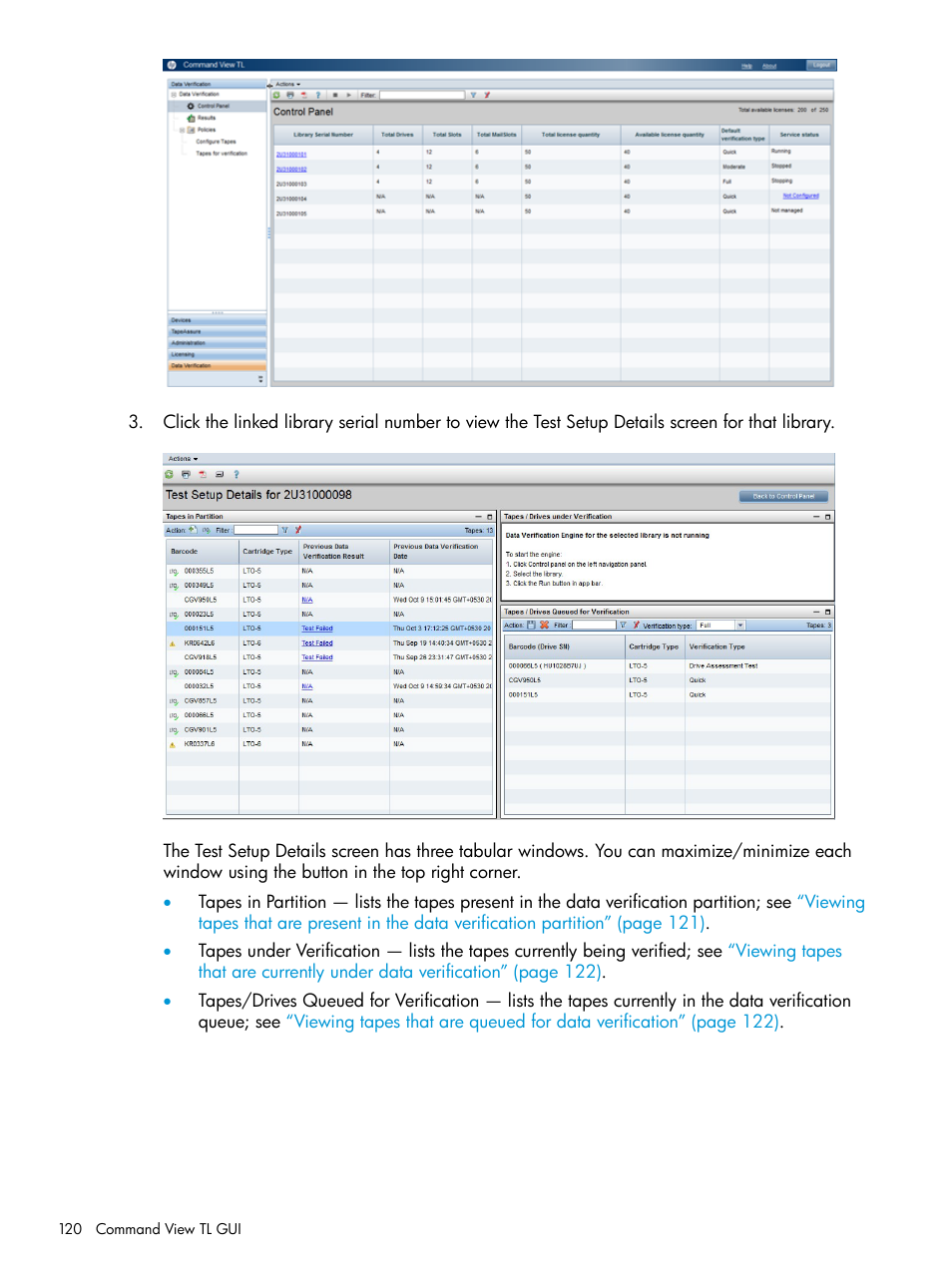 HP Command View for Tape Libraries Software User Manual | Page 120 / 276