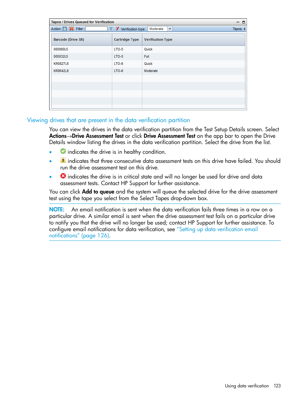 HP Command View for Tape Libraries Software User Manual | Page 123 / 276
