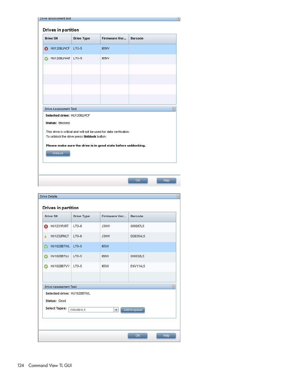 HP Command View for Tape Libraries Software User Manual | Page 124 / 276