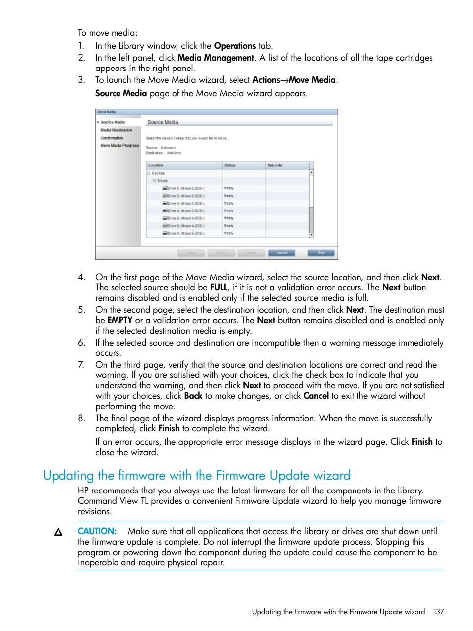 HP Command View for Tape Libraries Software User Manual | Page 137 / 276