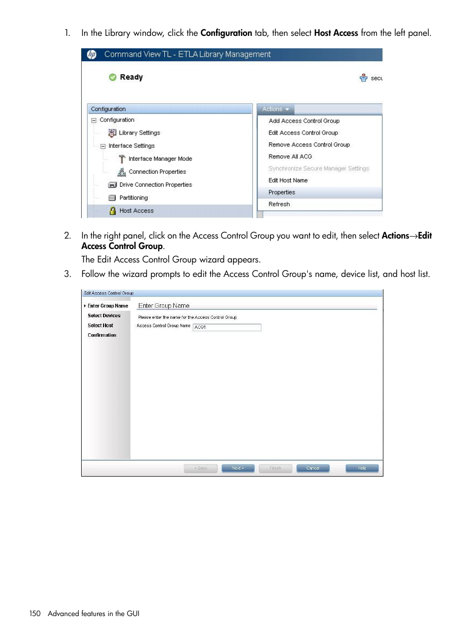 HP Command View for Tape Libraries Software User Manual | Page 150 / 276