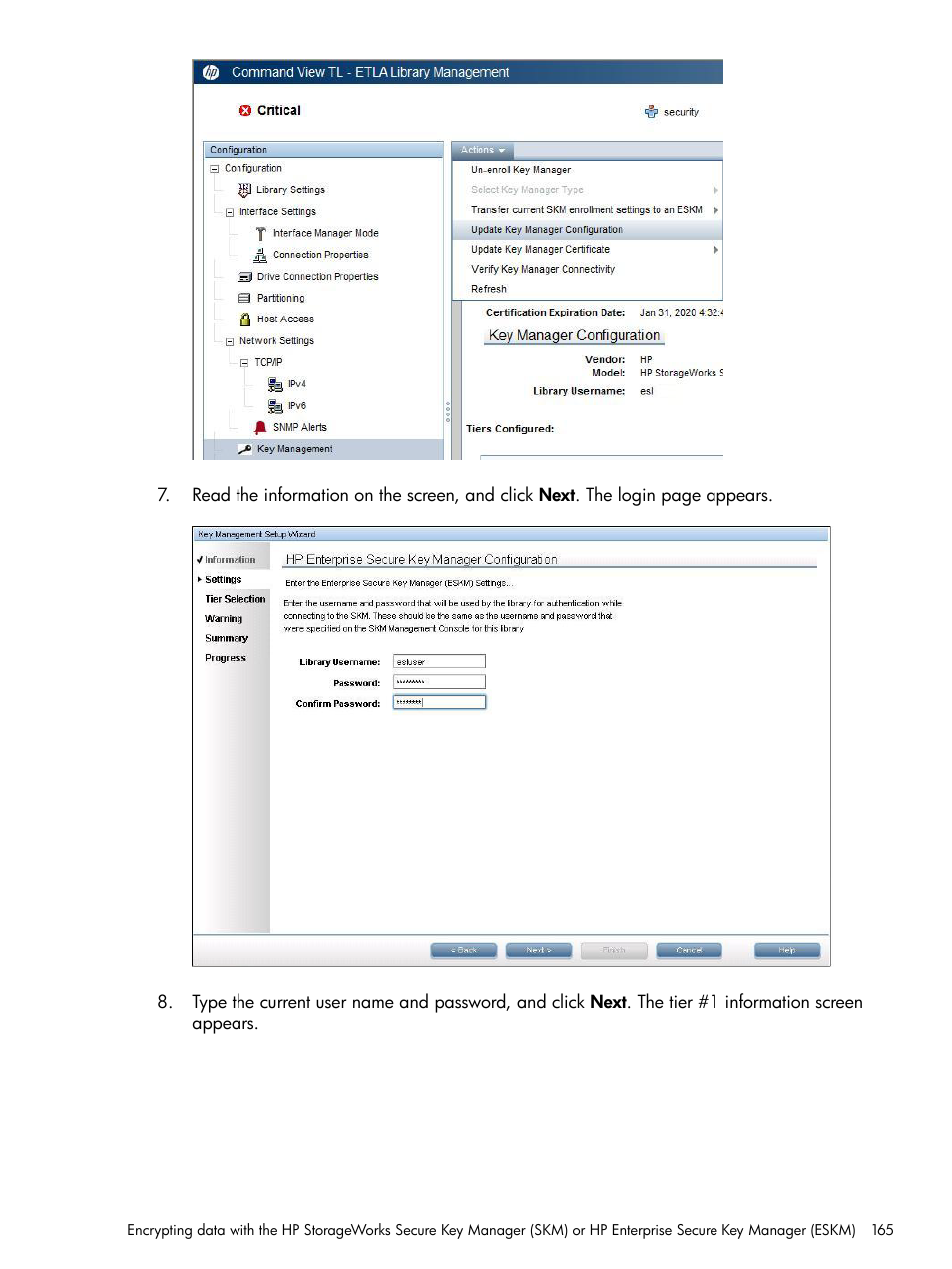 HP Command View for Tape Libraries Software User Manual | Page 165 / 276