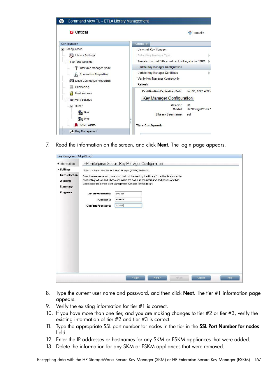 HP Command View for Tape Libraries Software User Manual | Page 167 / 276