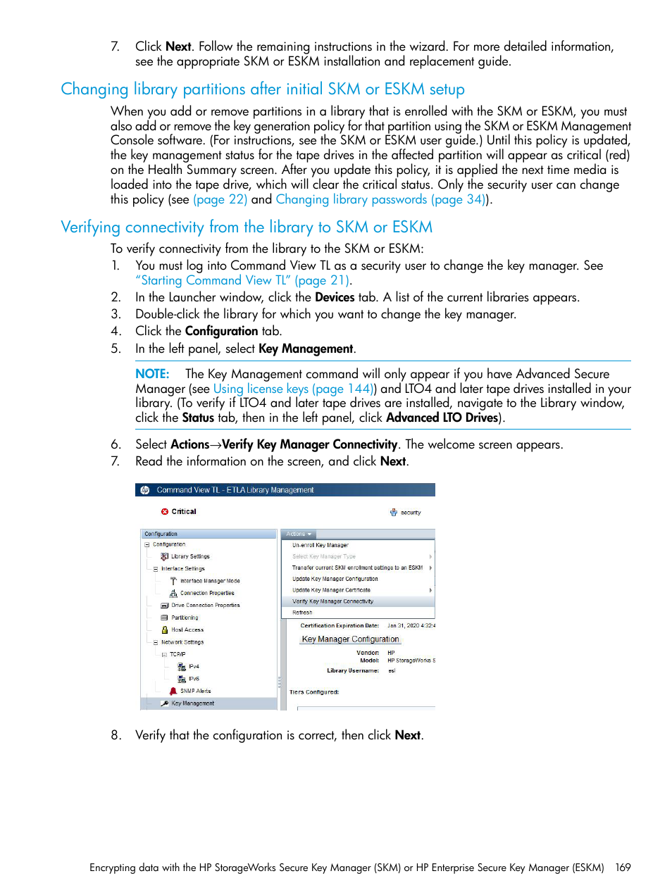 HP Command View for Tape Libraries Software User Manual | Page 169 / 276