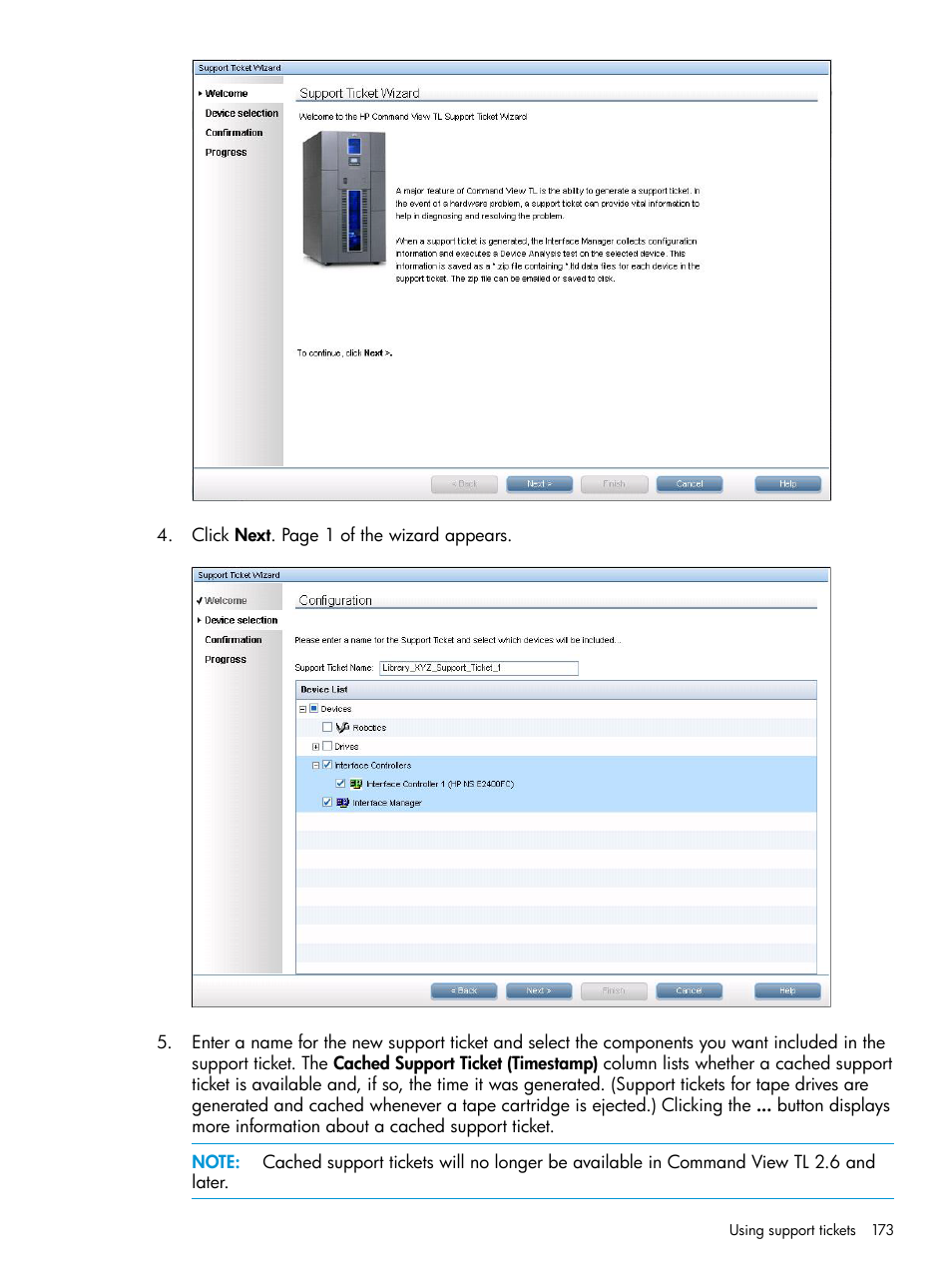 HP Command View for Tape Libraries Software User Manual | Page 173 / 276