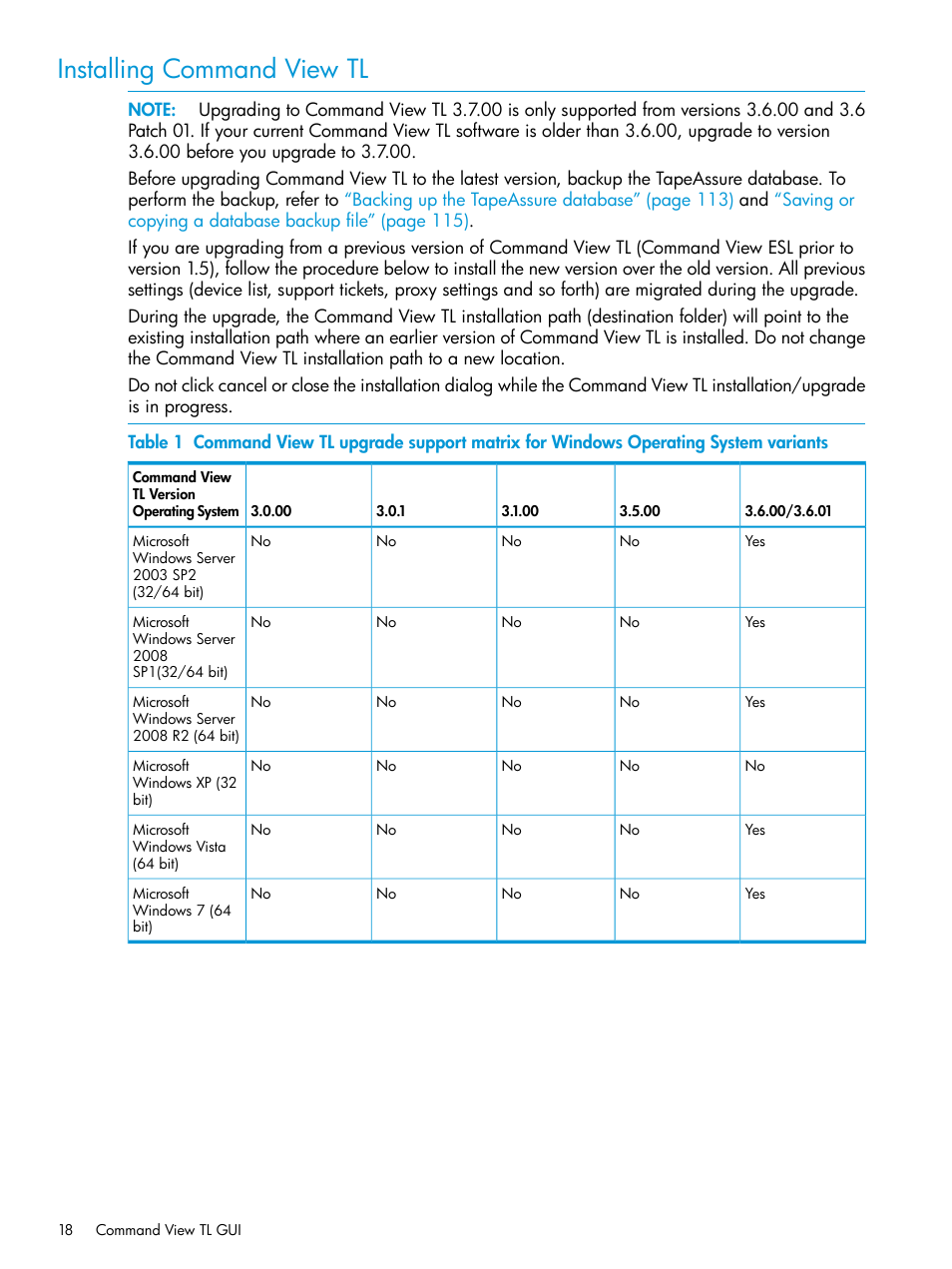 Installing command view tl | HP Command View for Tape Libraries Software User Manual | Page 18 / 276