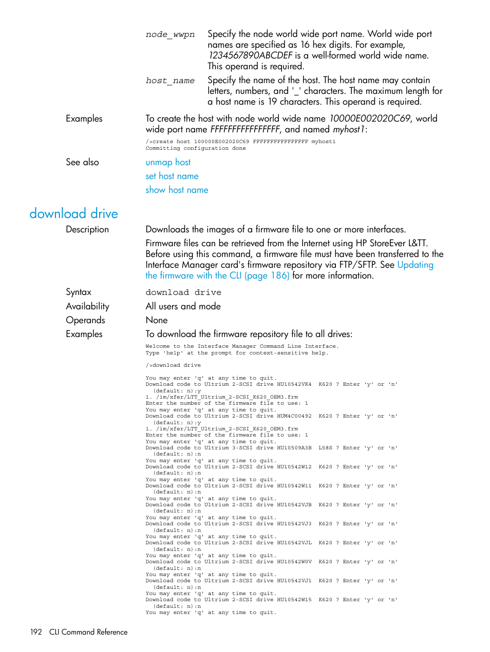 Download drive | HP Command View for Tape Libraries Software User Manual | Page 192 / 276