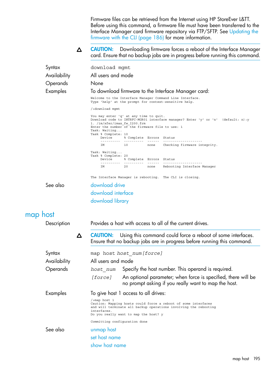 Map host | HP Command View for Tape Libraries Software User Manual | Page 195 / 276