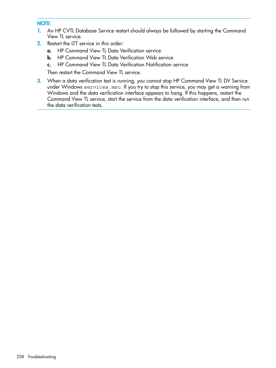 HP Command View for Tape Libraries Software User Manual | Page 258 / 276