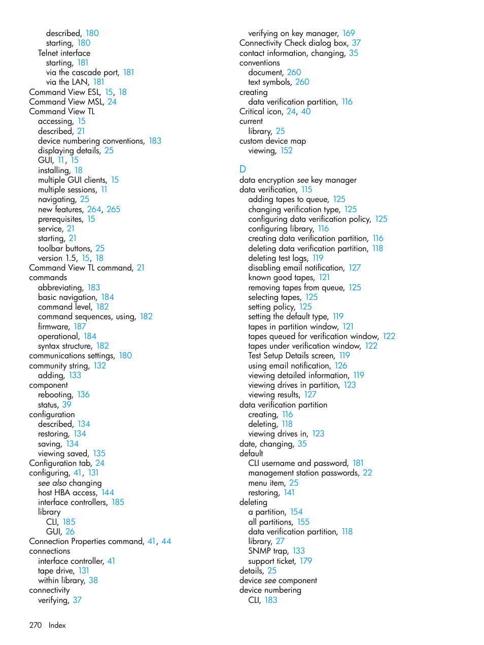 HP Command View for Tape Libraries Software User Manual | Page 270 / 276
