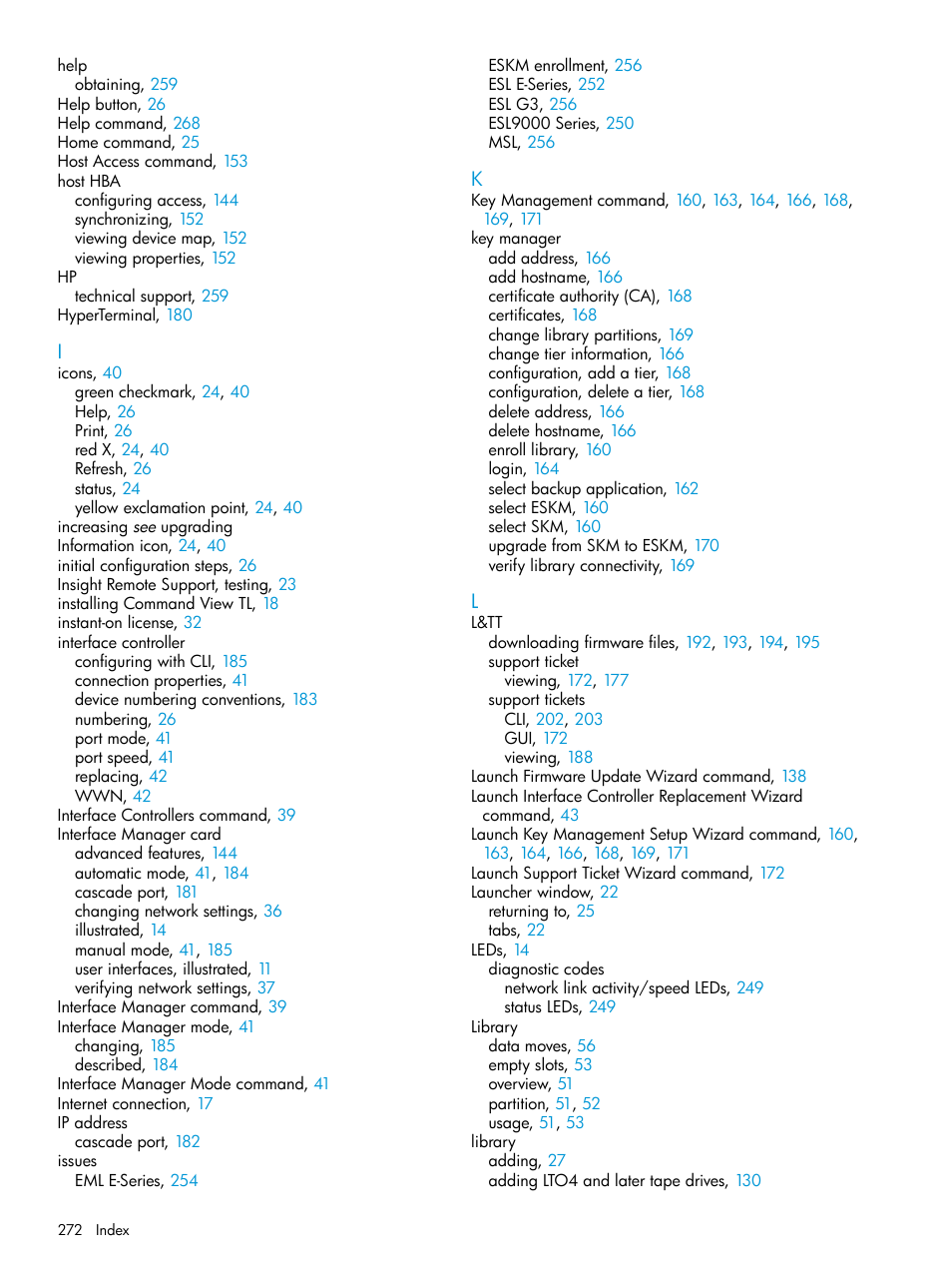 HP Command View for Tape Libraries Software User Manual | Page 272 / 276