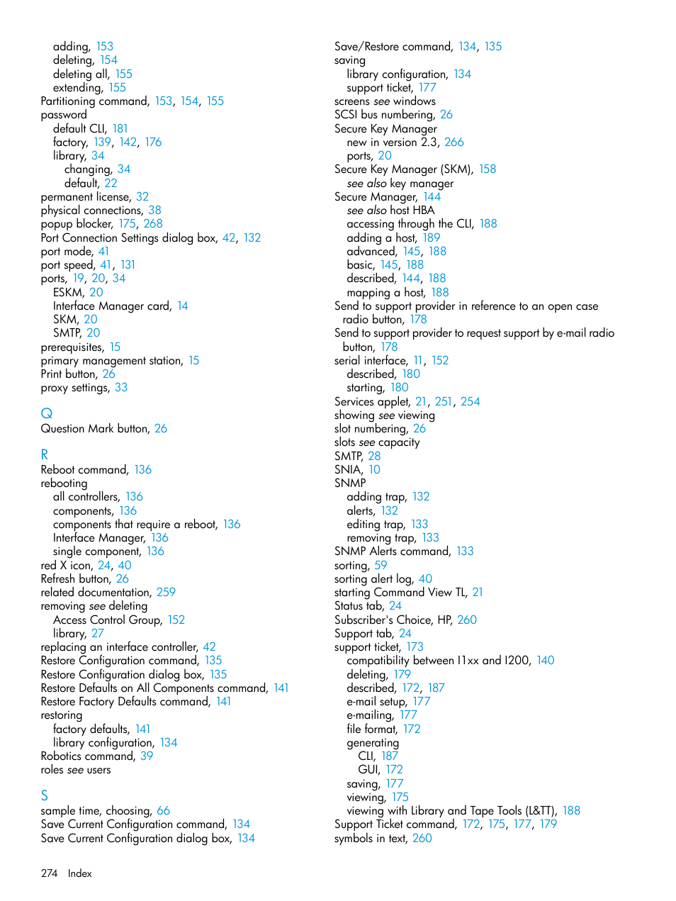 HP Command View for Tape Libraries Software User Manual | Page 274 / 276