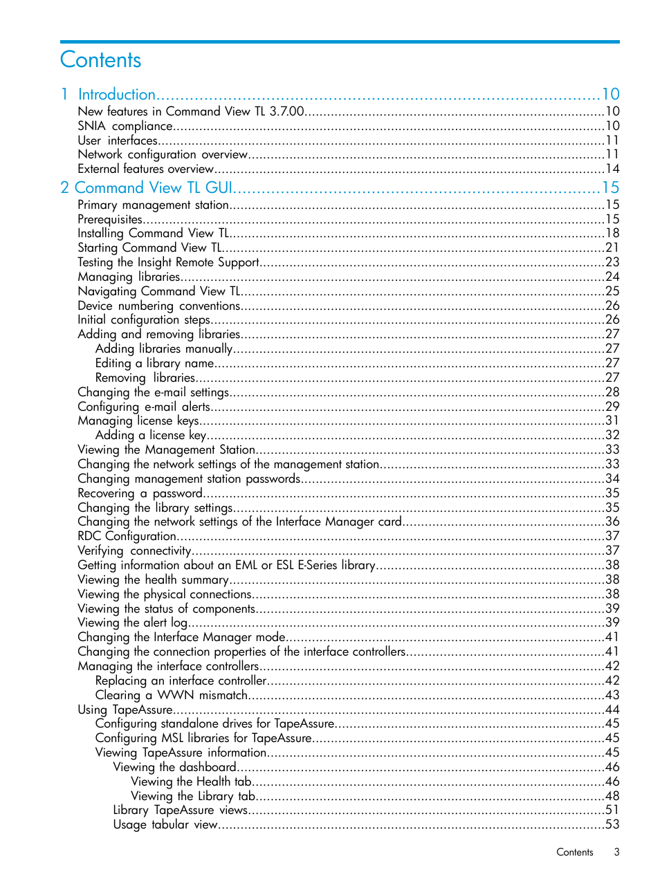 HP Command View for Tape Libraries Software User Manual | Page 3 / 276