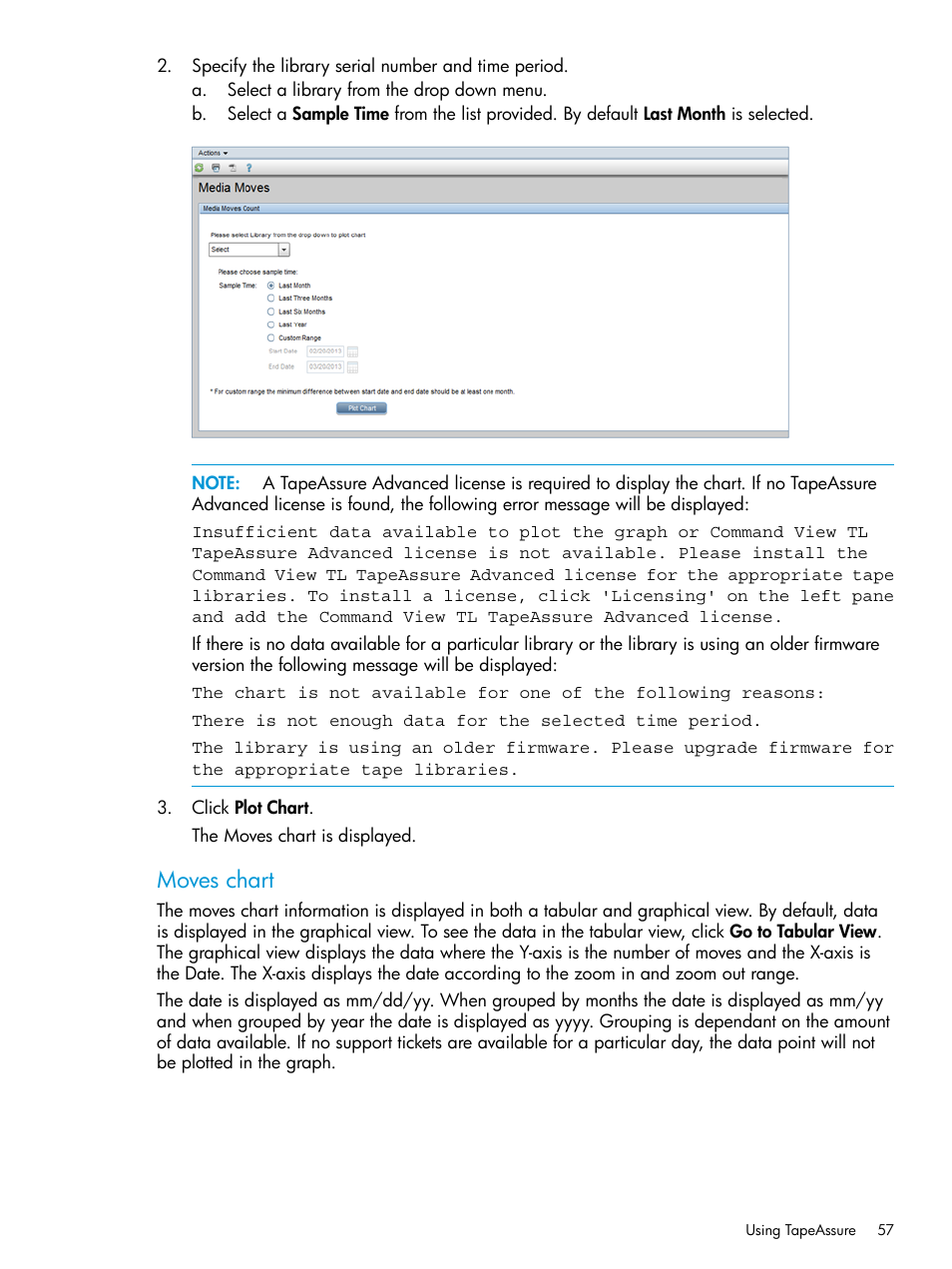 Moves chart | HP Command View for Tape Libraries Software User Manual | Page 57 / 276