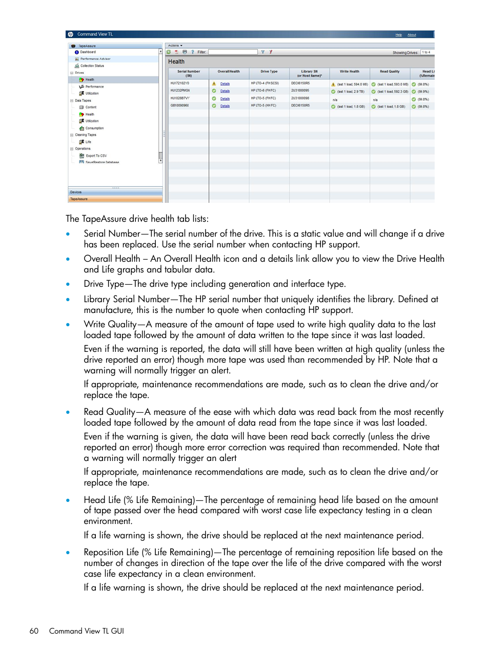 HP Command View for Tape Libraries Software User Manual | Page 60 / 276