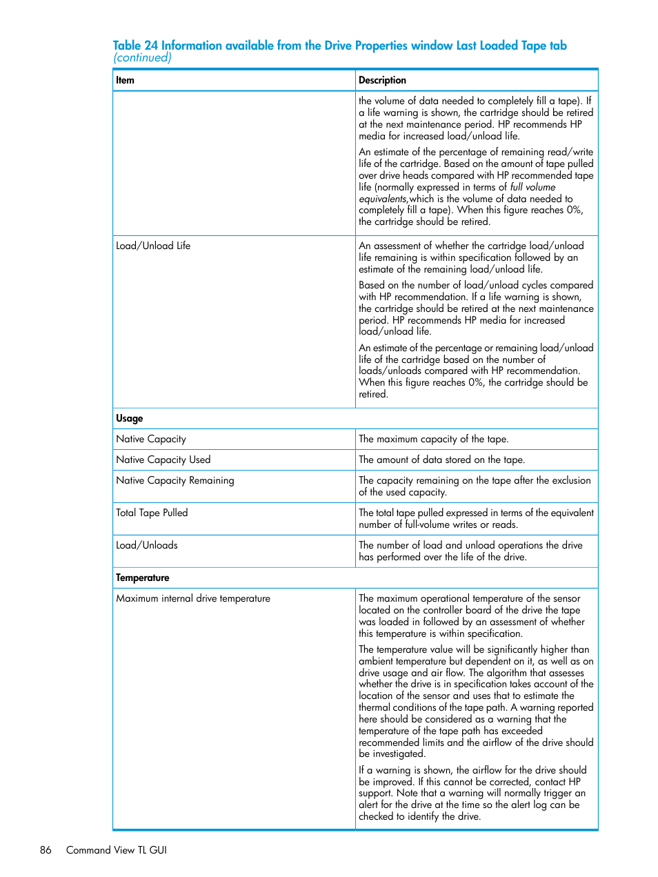 HP Command View for Tape Libraries Software User Manual | Page 86 / 276