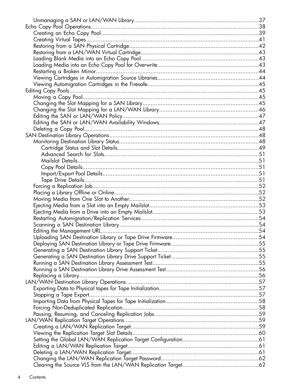 HP 12000 Virtual Library System EVA Gateway User Manual | Page 4 / 207