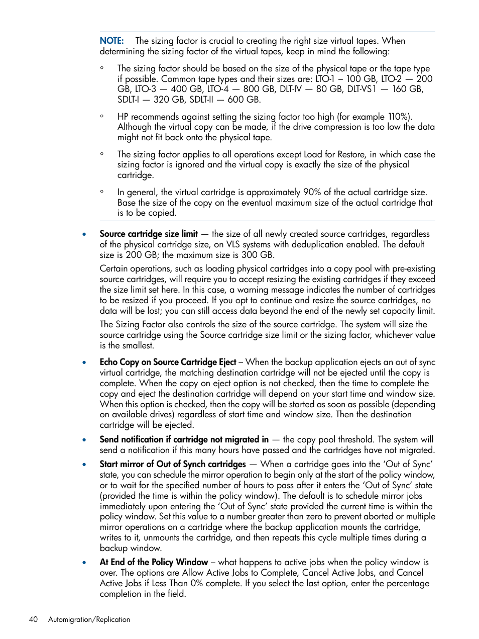 HP 12000 Virtual Library System EVA Gateway User Manual | Page 40 / 207