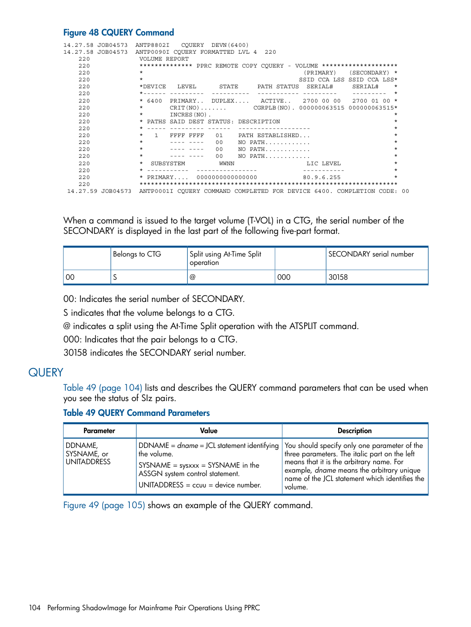 Query | HP StorageWorks XP Remote Web Console Software User Manual | Page 104 / 114