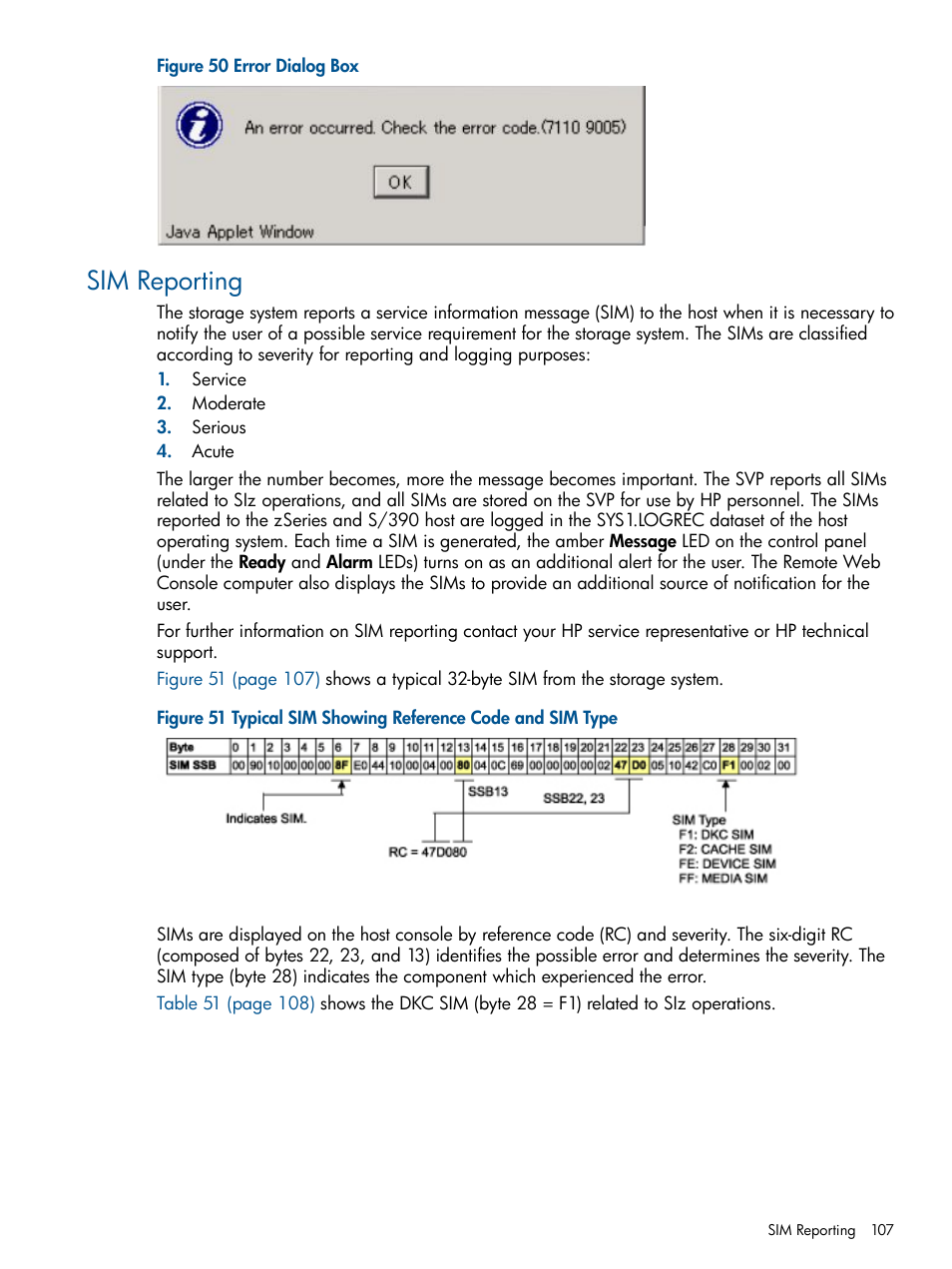 Sim reporting | HP StorageWorks XP Remote Web Console Software User Manual | Page 107 / 114